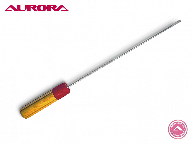 Отвертка автомобильная плоская Aurora SD12-6, с фонариком и надфилем, 12 дюймов (305 мм), ударная